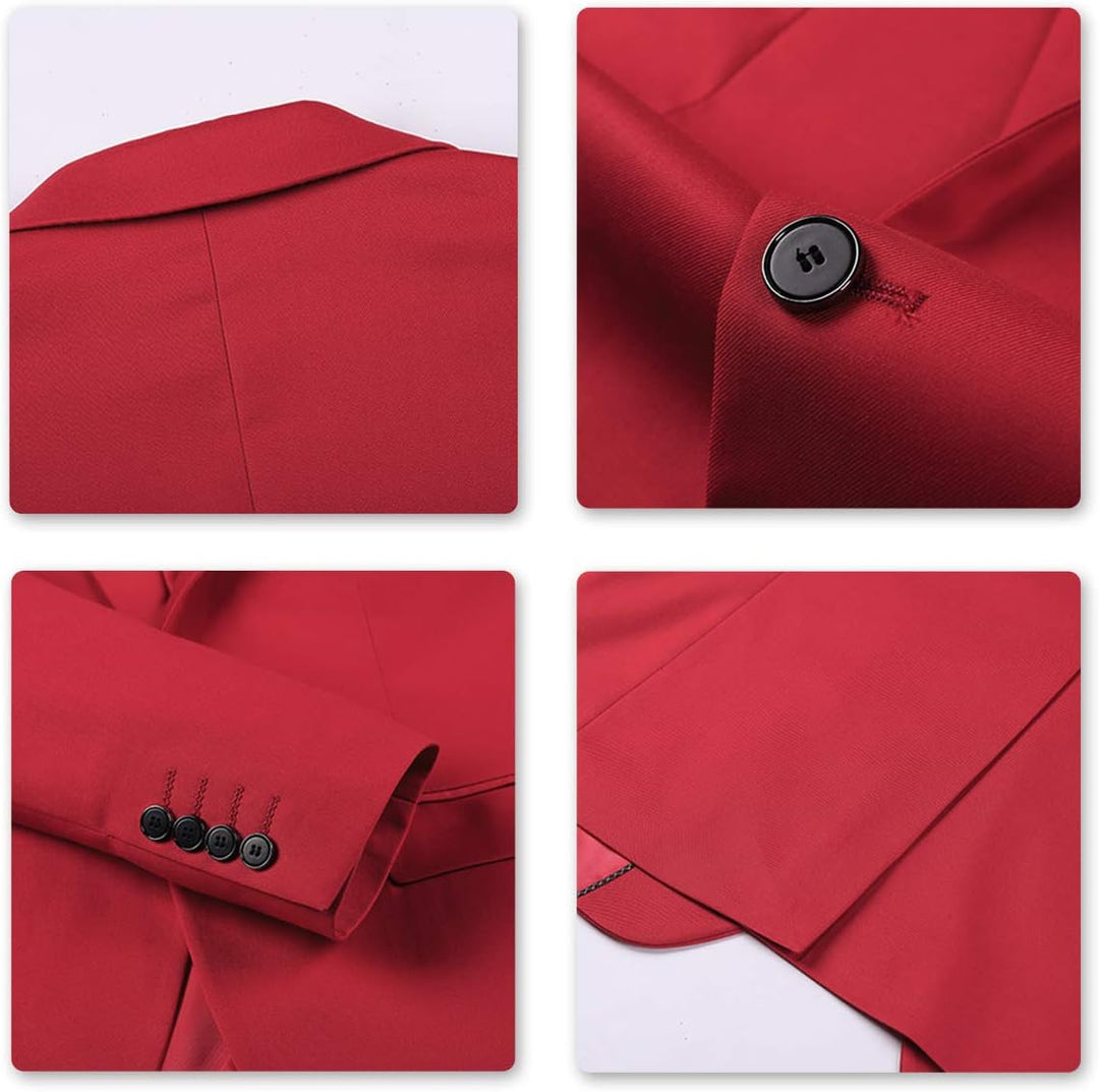 YOUTHUP Anzug Herren 3 Teilig Anzüge Slim Fit 2-Knopf Herrenanzug Modern Formell Sakko Weste Hose fü