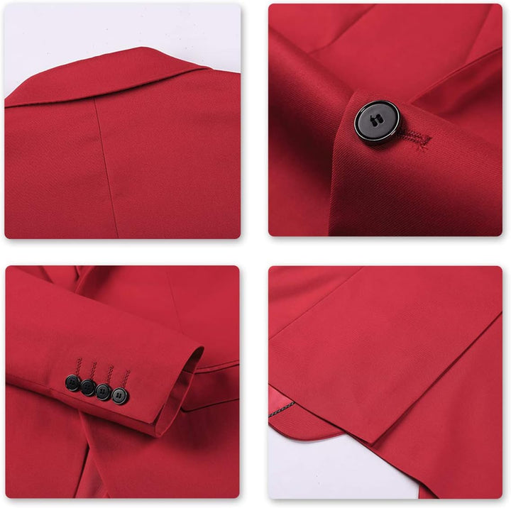 YOUTHUP Anzug Herren 3 Teilig Anzüge Slim Fit 2-Knopf Herrenanzug Modern Formell Sakko Weste Hose fü