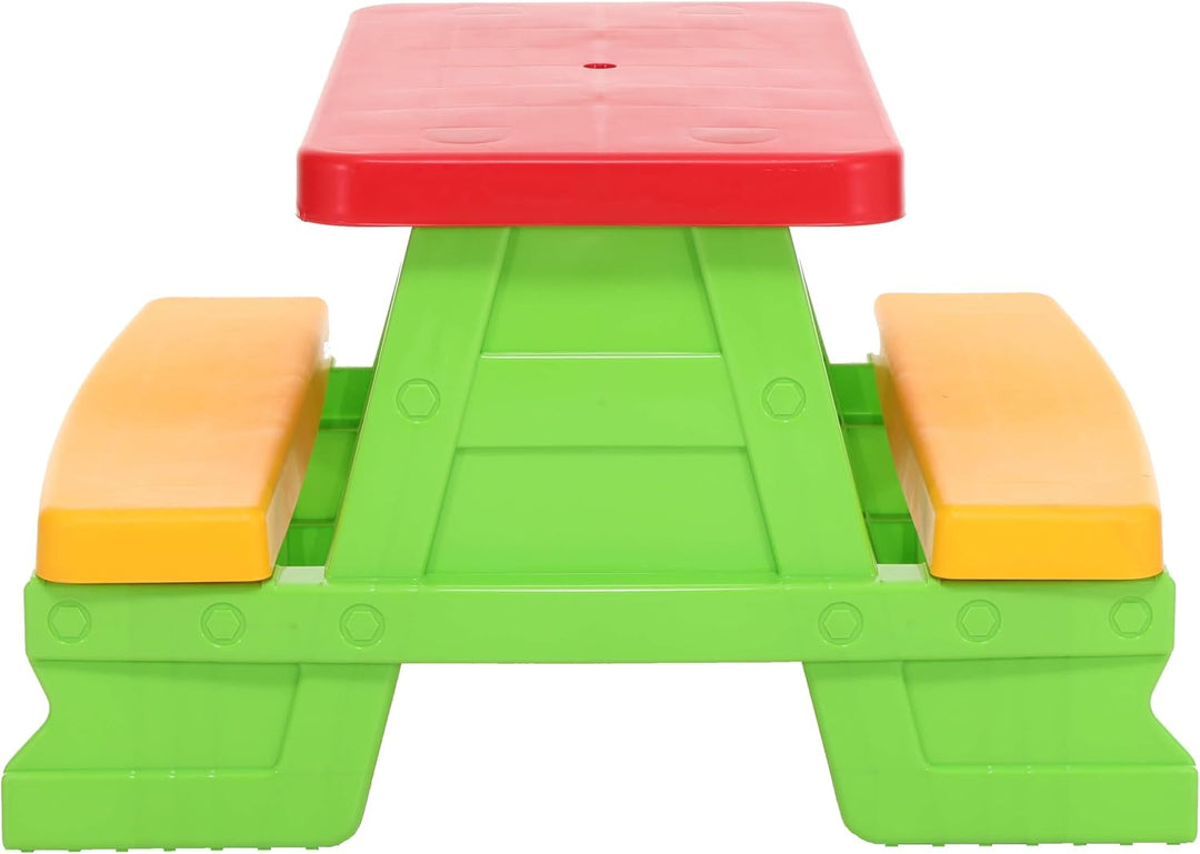Kinder Sitzgruppe Picknick Sitzgarnitur Outdoor Bank Tisch Kombi grün, Grün