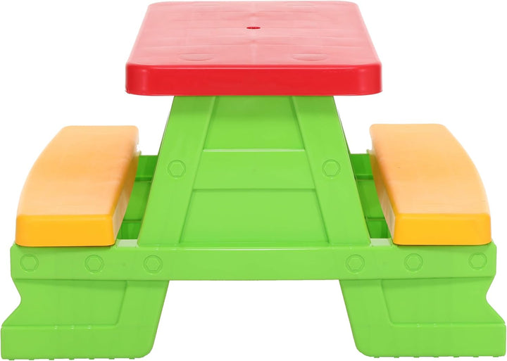 Kinder Sitzgruppe Picknick Sitzgarnitur Outdoor Bank Tisch Kombi grün, Grün