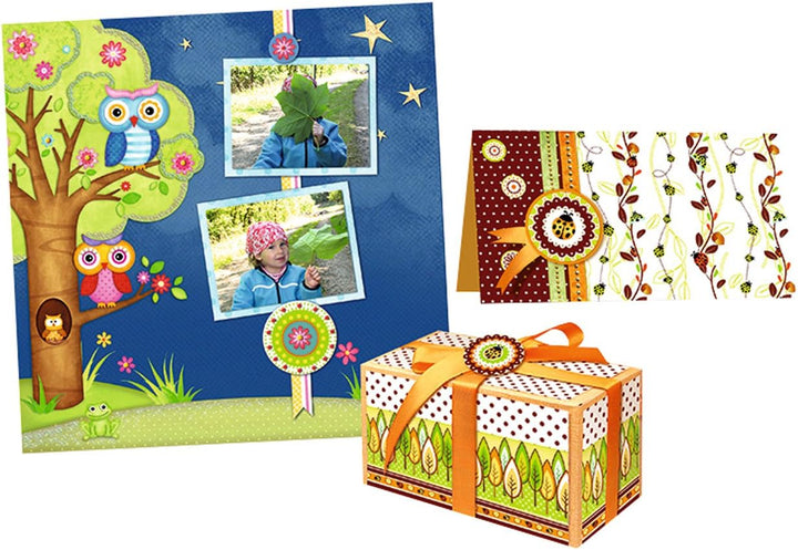 Ursus 71640099 - Premium Glitter Scrapbook paper Block, Version 8, ca. 30,5 x 30,5 cm, 190 g/qm, 12
