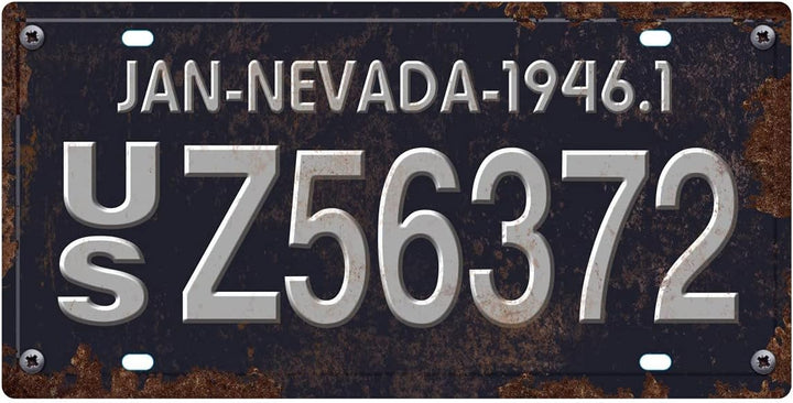 - 1940er / 50er Jahre USA Autokennzeichen 10er-Pack - Nachbildung echter amerikanischer Kennzeichen