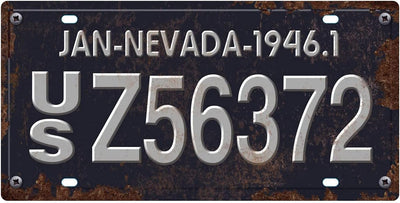 - 1940er / 50er Jahre USA Autokennzeichen 10er-Pack - Nachbildung echter amerikanischer Kennzeichen