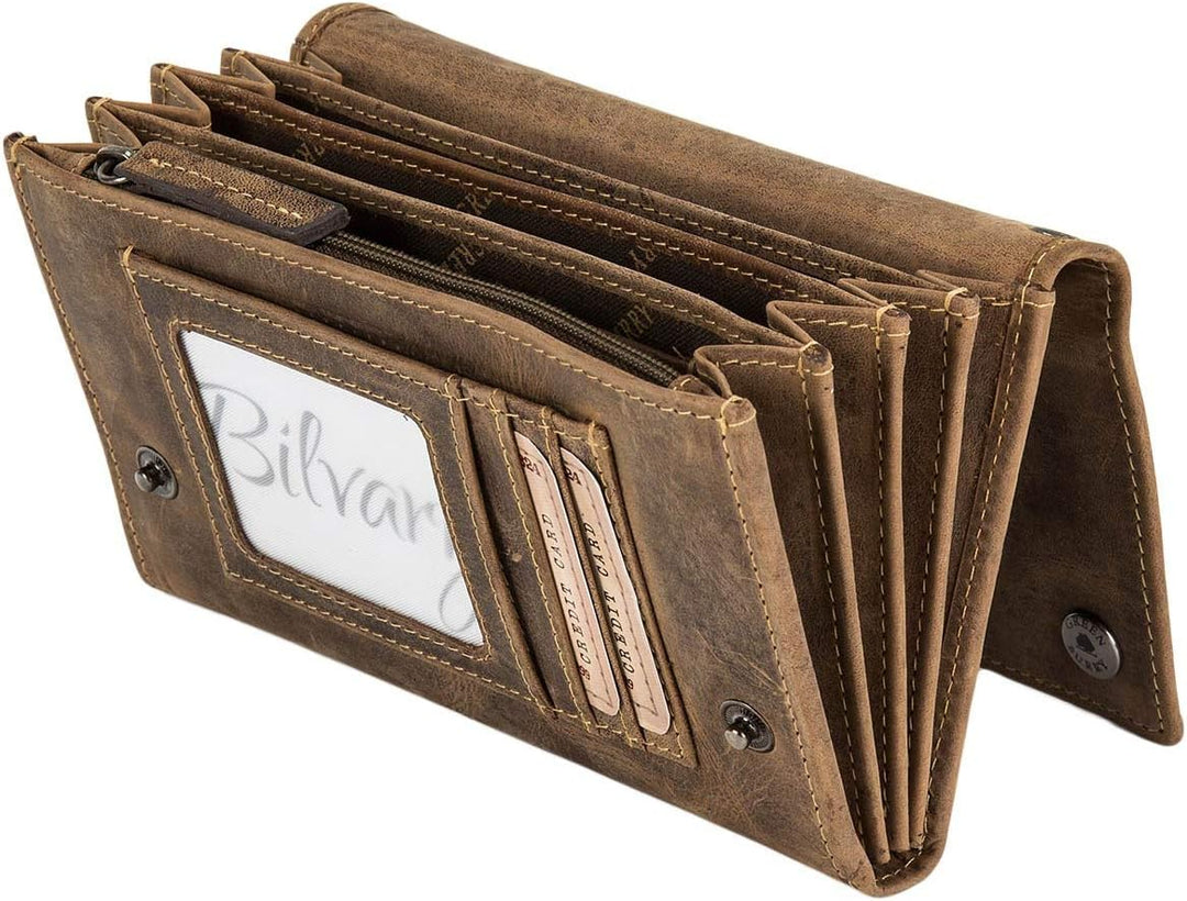 Green Burry Geldbörse, Braun, » Masse (B/H/T): 17,5 x 10 x 3 cm