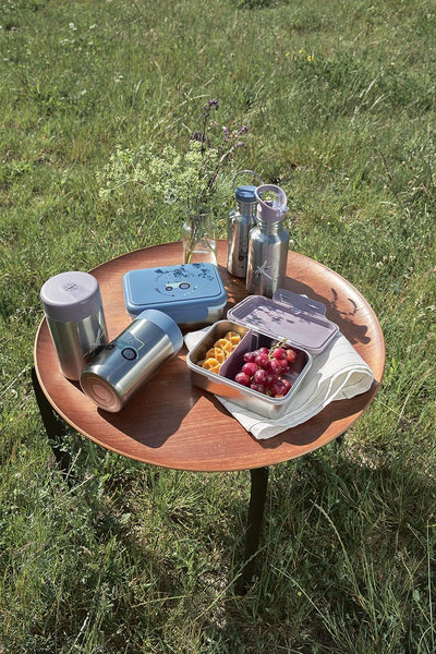 LÄSSIG Kinder Brotdose Edelstahl Lunchbox Frühstücksbox Nachhaltig Kindergarten Schule/Adventure Tra