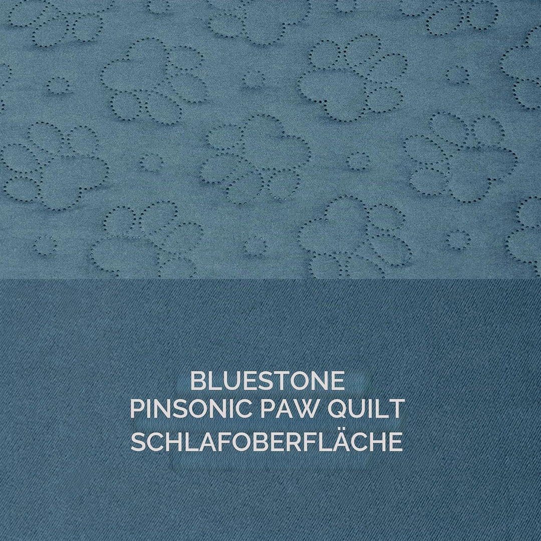 Furhaven Pinsonic Ersatzbezug für Hundebett, gesteppt, L-Form, Bluestone, Jumbo, Grösse XL (Gesteppt