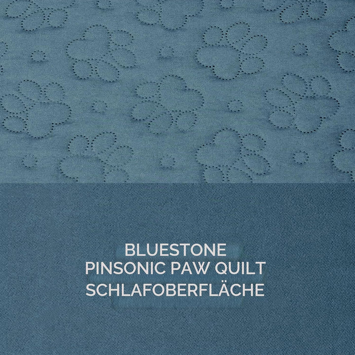 Furhaven Pinsonic Ersatzbezug für Hundebett, gesteppt, L-Form, Bluestone, Jumbo, Grösse XL (Gesteppt