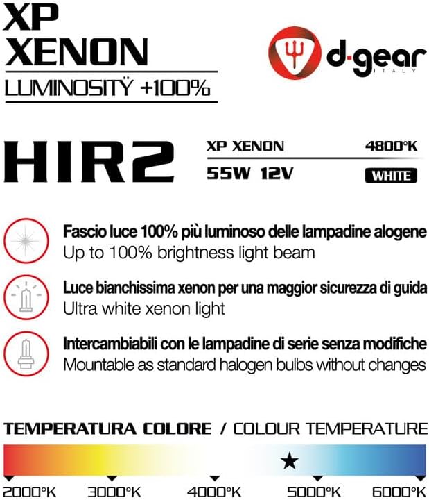 Leuchtmittel XP HIR2 12 V 55 W + 100 % Bian 2 Stück