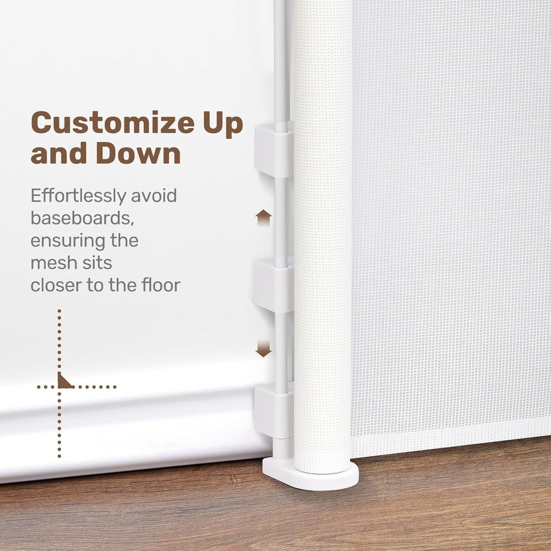 HollyHOME Treppenschutzgitter Ausziehbar 0-300cm,Türschutzgitter Extra Breit, Einhandbedienung, Sich