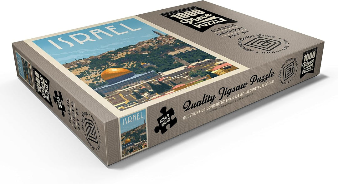 Israel: Jerusalem, Die alte Stadt, Vintage Poster - Premium 1000 Teile Puzzle - MyPuzzle Sonderkolle