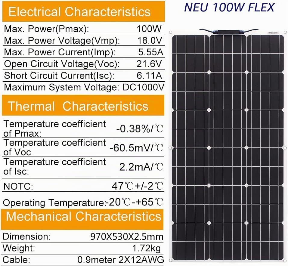 Flexibel Solarmodul 4x100W 18V Solarpanel Monokristallin Solarzelle Photovoltaik Solarladegerät Sola