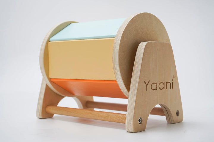 YAANI Montessori Spinning Drum Montessori Spielzeug für Säugling 6-12 Monate 1 Jahr alte Babys Klein