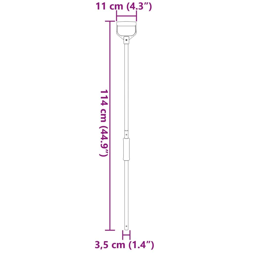 vidaXL Heugabel Stiel, Gabelstiel mit Gummigriff, Ersatzstiel für Gabel, Mistgabelstiel Dunggabelsti