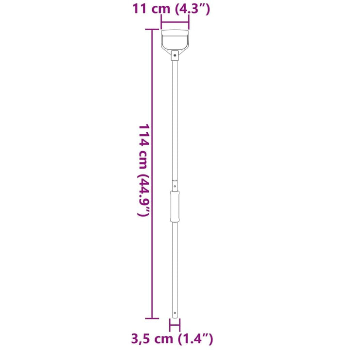 vidaXL Heugabel Stiel, Gabelstiel mit Gummigriff, Ersatzstiel für Gabel, Mistgabelstiel Dunggabelsti