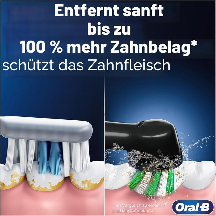 Oral-B Pro Series 1 Elektrische Zahnbürste, 1 Bürste, entworfen von Braun Schwarz 1 stück (1er Pack)