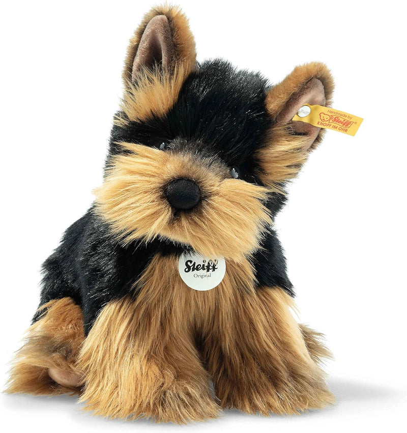 Steiff 076923 - Original Plüschtier Hund Herkules Yorkshire Terrier, Kuscheltier ca. 24 cm, Markenpl