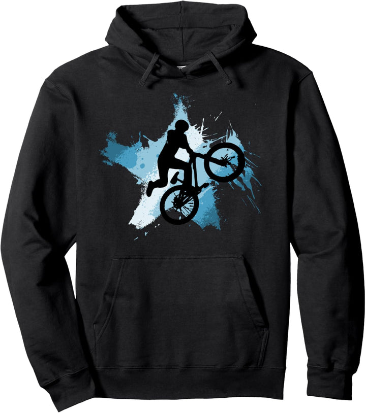 Mountainbike Jump Downhill MTB eis blauer Stern Radfahrer Pullover Hoodie