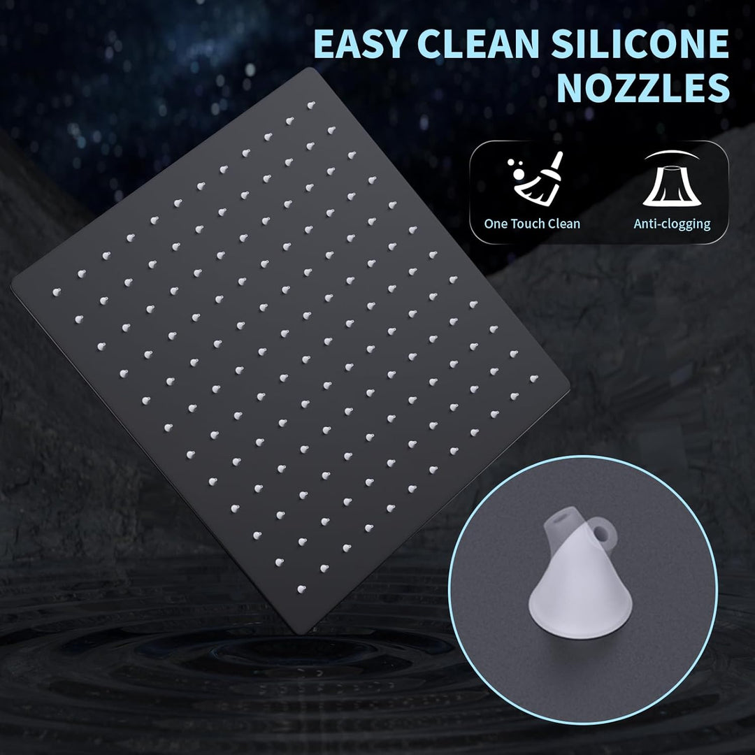 12 Zoll (30cm) Regendusche Duschkopf – Edelstahl, Hochdruck, Ultradünn, 360° Schwenkbar – Grosser Lu