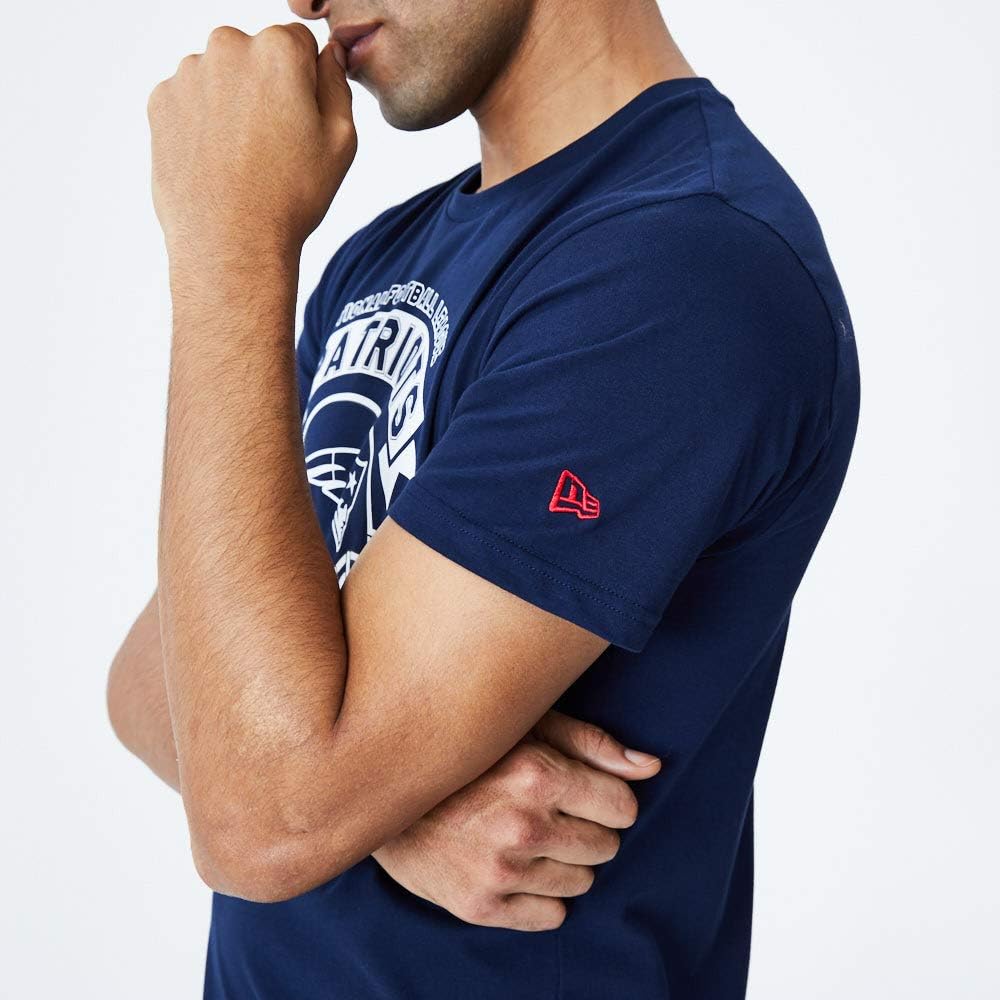 New Era NFL New England Patriots Graphic Helmet T-Shirt M Blau, M Blau