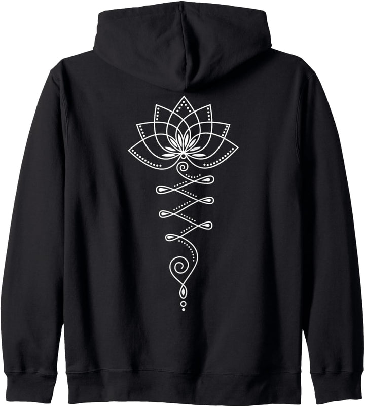 Lotus Blume Unalome Yoga Meditation Erleuchtung Zen Buddha Kapuzenjacke