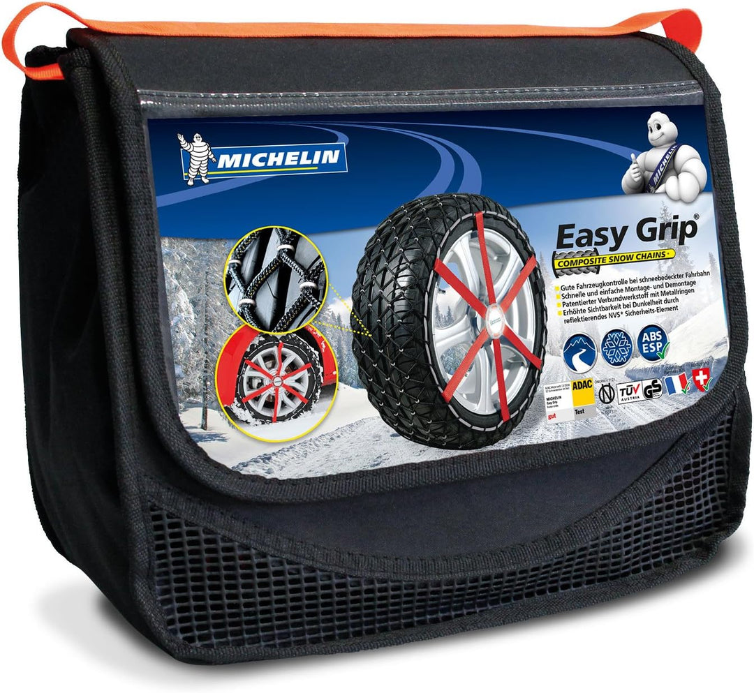 Michelin 92300 Textilschneeketten Easy Grip G12, ABS und ESP kompatibel, TÜV/GS und ÖNORM, 2 Stück,
