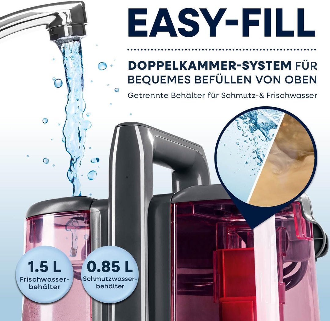 CLEANmaxx Polster und Teppichreiniger Pro Power | 3in1: Waschsauger, Teppich- & Polsterreiniger | Sp