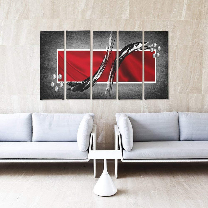 Feeby. Wandbild - 5 Teile - Deko Bilder, gedrucktes Bild, Deco Panel, Foto, Kunstdrucke, 5-Teilig, T