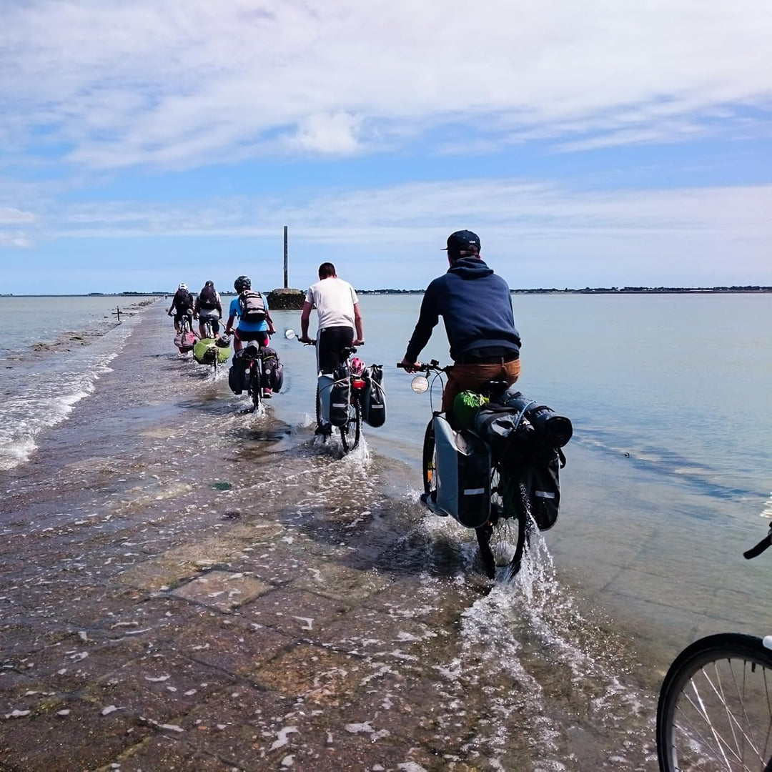 Krampe KF1 Typ B | Einklappbarer Fahrradspiegel rund |Rechts und links montierbar | Für alle Arten v