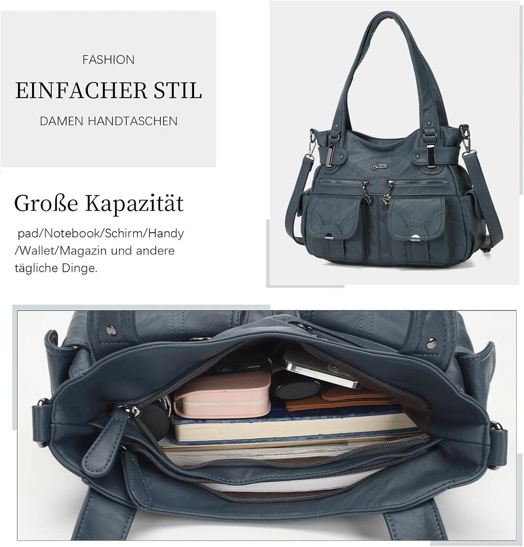 KL928 Tasche Damen Handtasche Umhängetaschen Damenhandtasche Schultertasche Lederhandtasche elegante