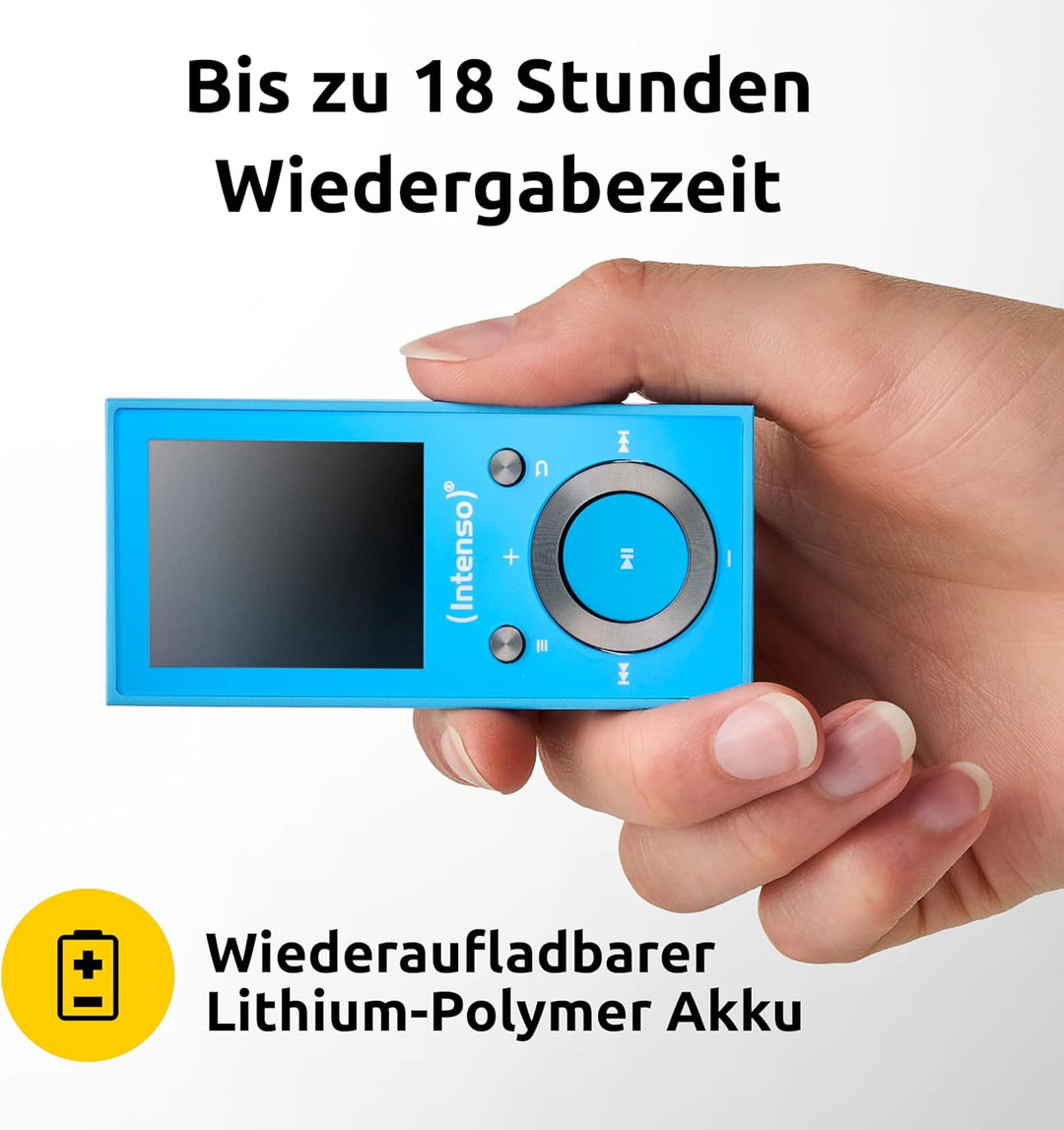 Intenso MP3 Player Video Scooter 1,8 Zoll Bluetooth blau blau 16GB Single, blau 16GB Single