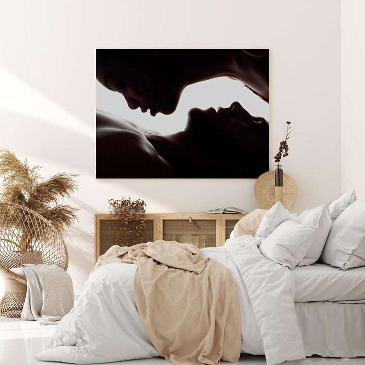 wandmotiv24 Model Motive als Leinwandbild, 80x60cm, Querformat, Mann & Frau, Yin & Yang, Photo, Mode