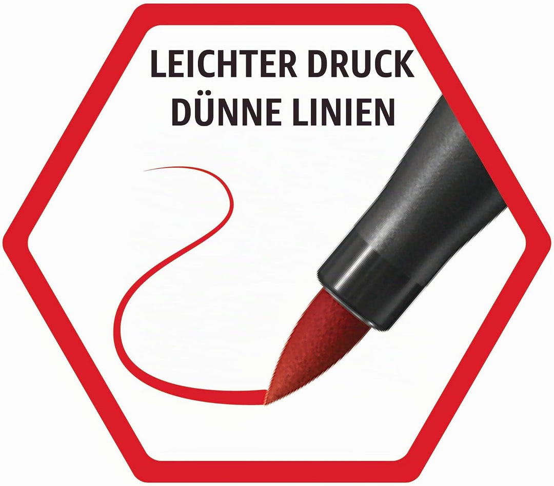 Premium-Filzstift mit Pinselspitze für variable Strichstärken - STABILO Pen 68 brush - ARTY - 24er P