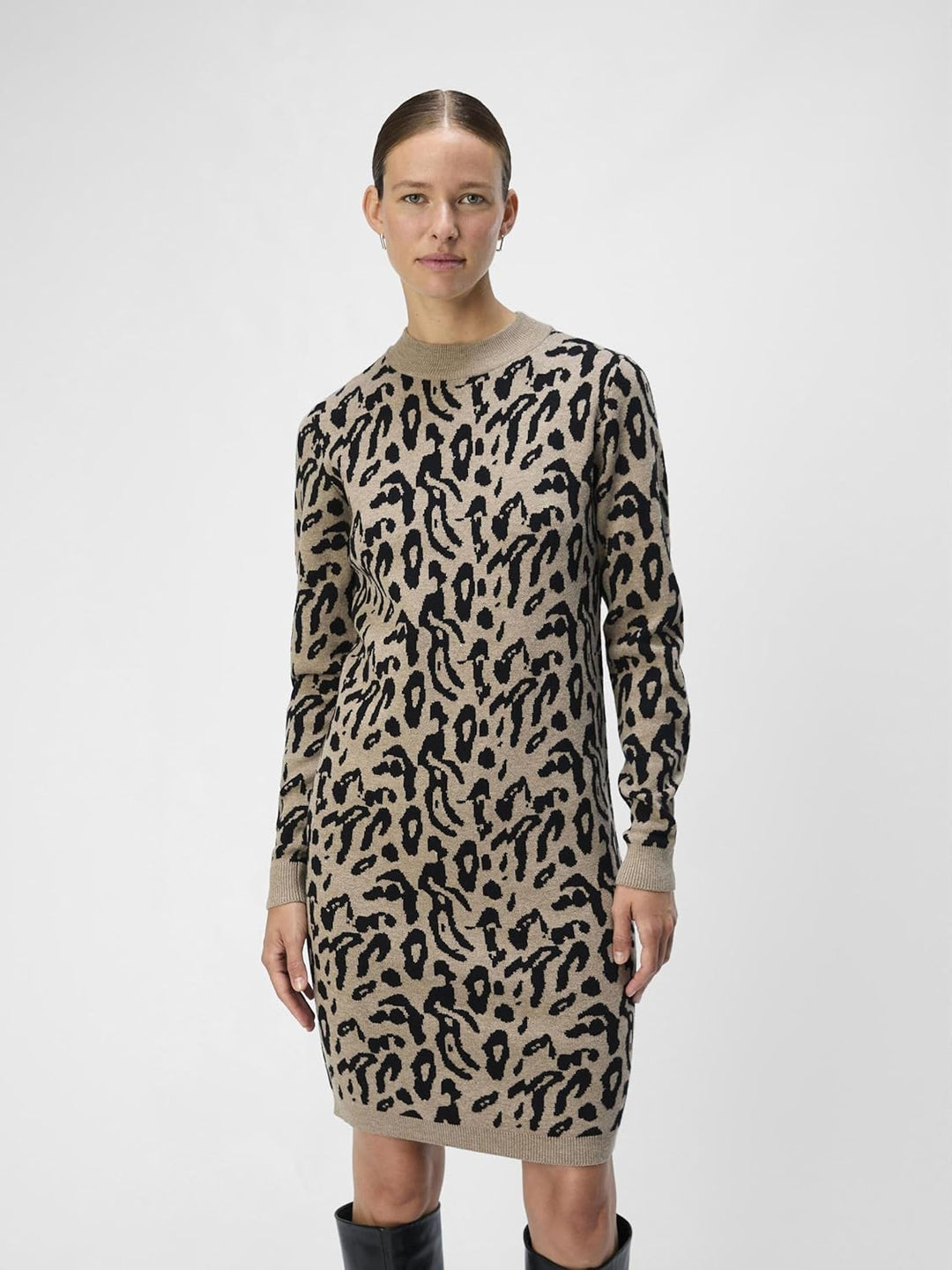 OBJRAY L/S Knit Dress AOP NOOS