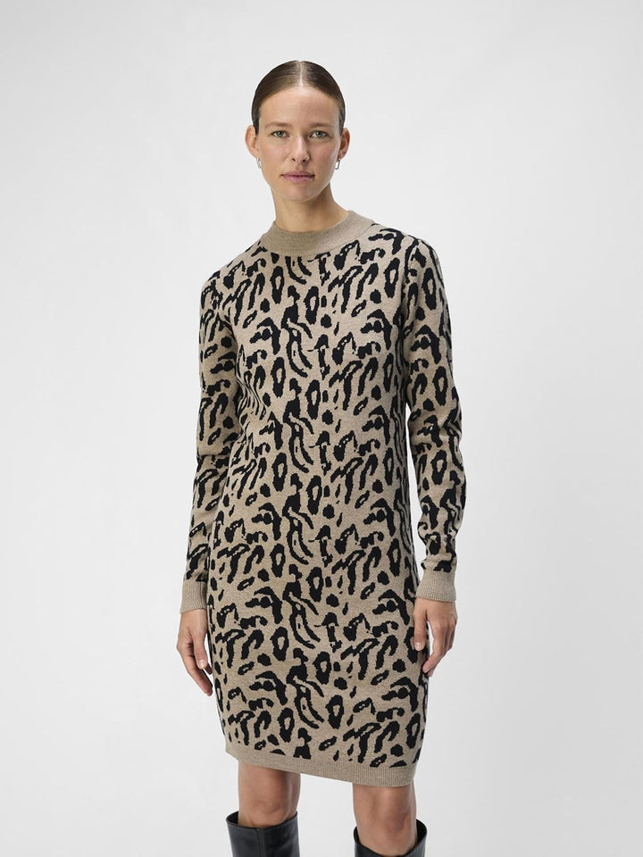OBJRAY L/S Knit Dress AOP NOOS
