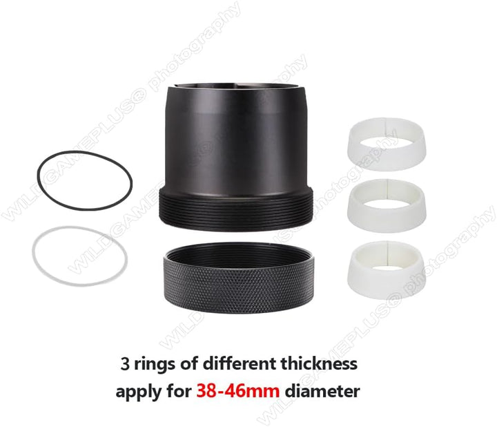 wildgameplus 38-46mm Schnellmontageadapter Halterungshülse Kompatibel mit Pard NV007/NV007A/NV007V/S