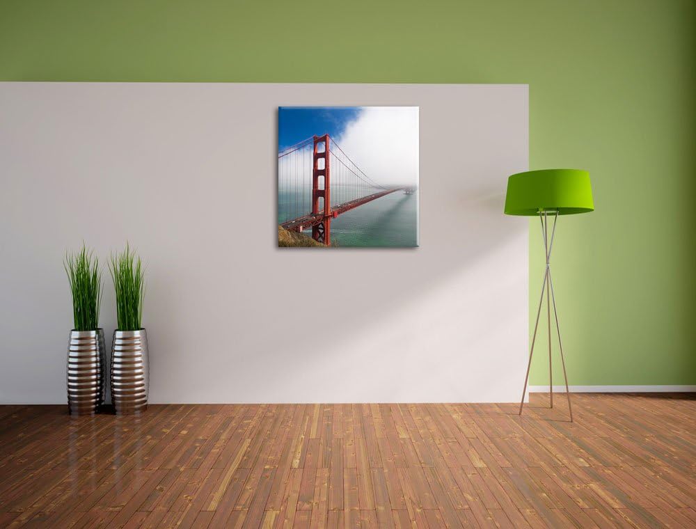 Pixxprint Golden Gate Bridge San Francisco, Format: 70x70 auf Leinwand, 70x70