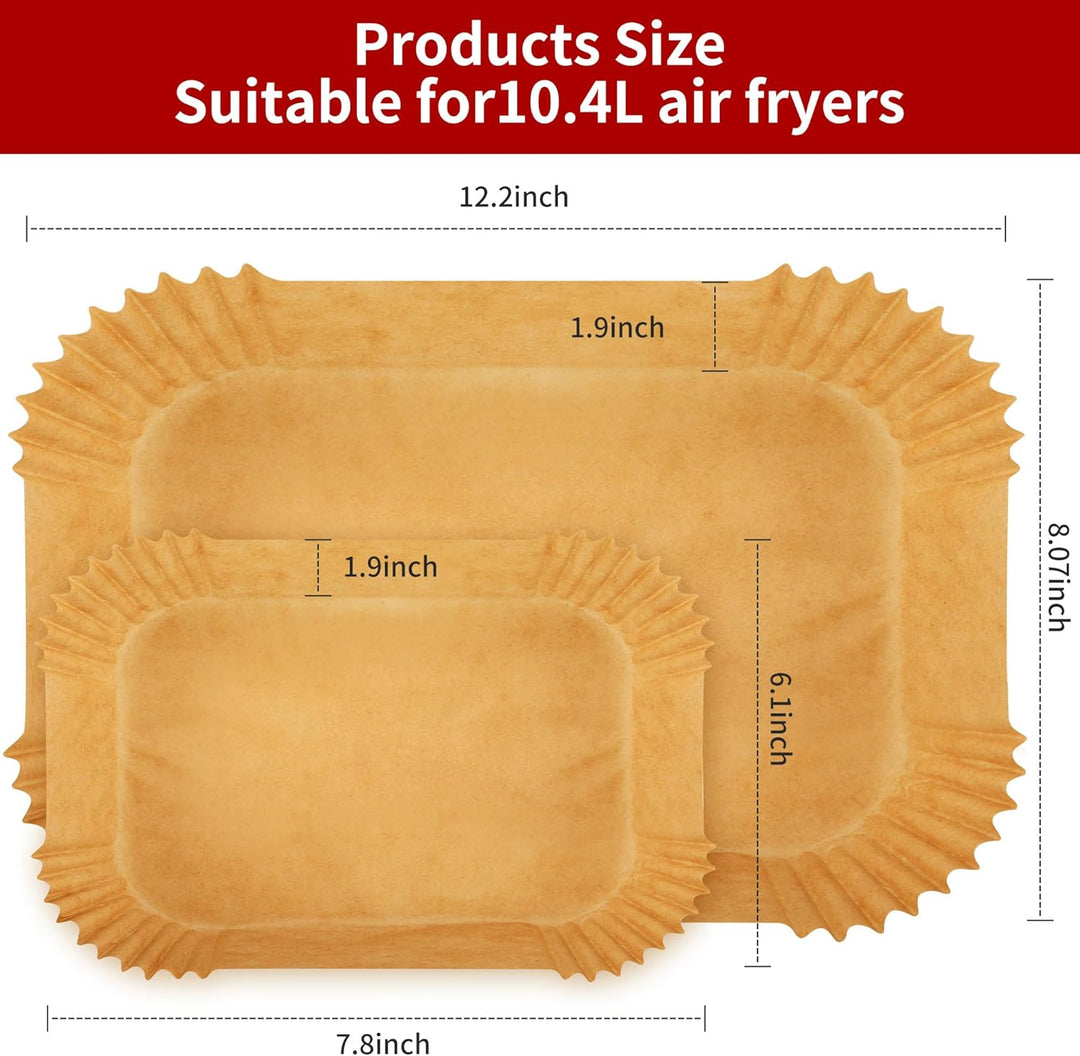 180 Stück Backpapier für Heissluftfritteuse für Ninja AF500EU AF500EUCP, Cecotec 9000,5.2L/10.4 Airf