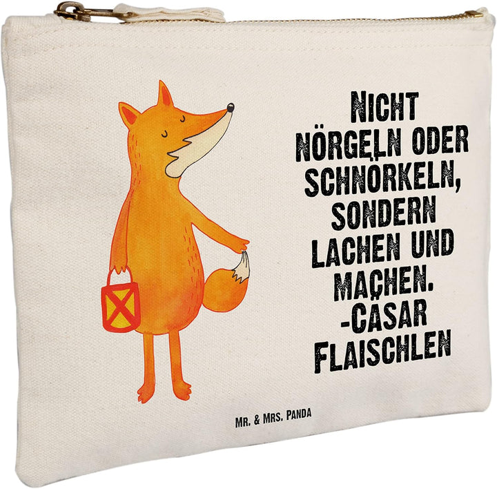 Mr. & Mrs. Panda Kulturtasche Fuchs Laterne Grösse M - Geschenk, Schlampermäppchen, Optimistisch, La