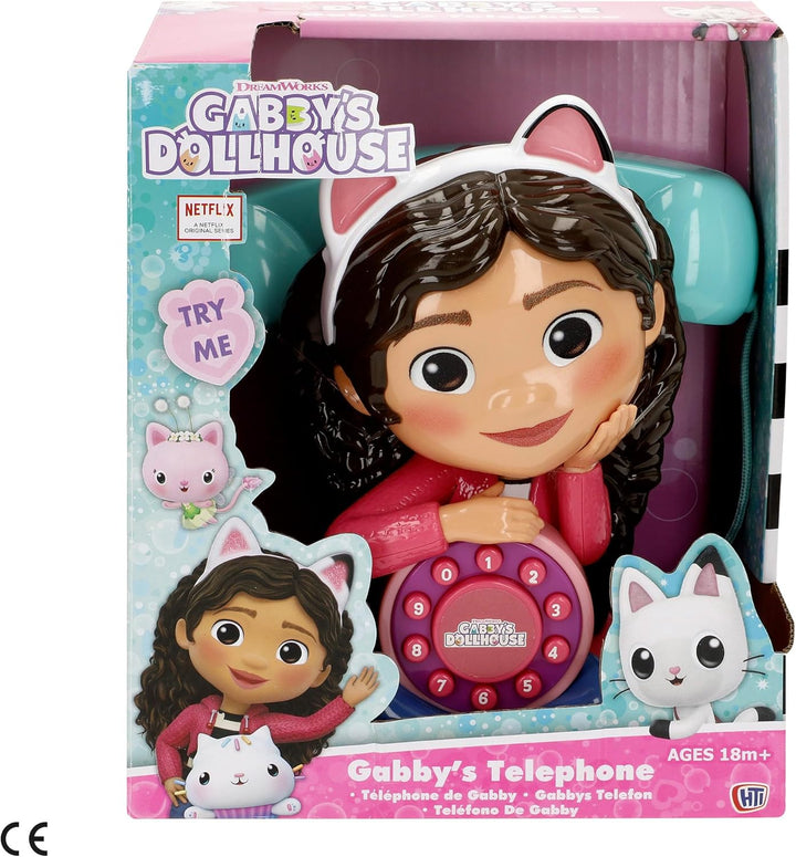 ColorBaby Gabby's Dollhouse Interaktives Spielzeugtelefon, Töne und Melodien, Batterien inklusive, B