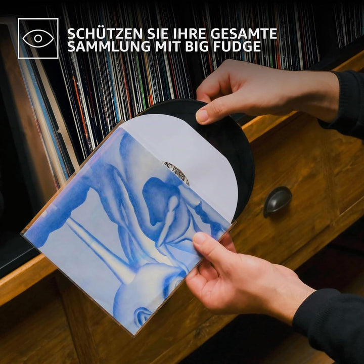 BIG FUDGE Schallplatten Aussenhüllen - 7" x 50 STK. - LP Hüllen transparent aus 3mil starken Polypro