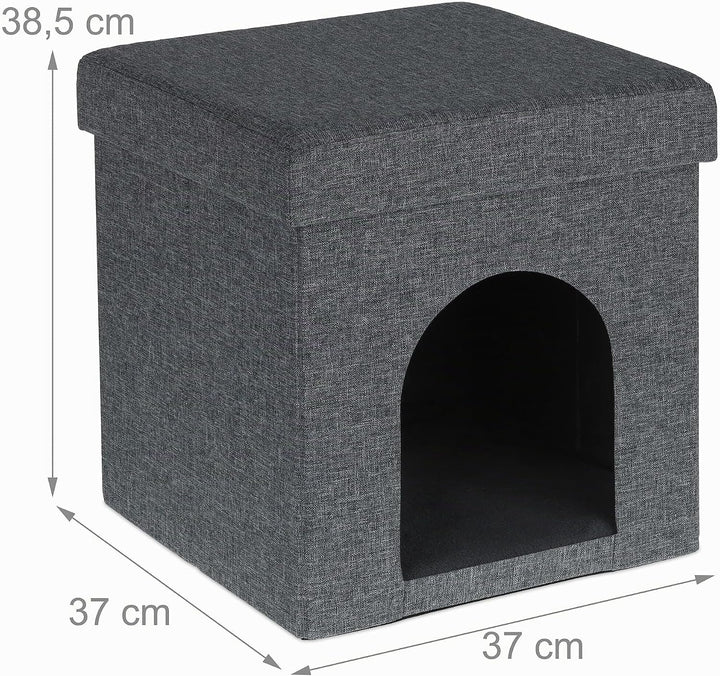 Relaxdays Katzenhöhle, Rückzugsort für Katzen und kleine Hunde, Indoor Tierversteck, H x B x T: 38,5