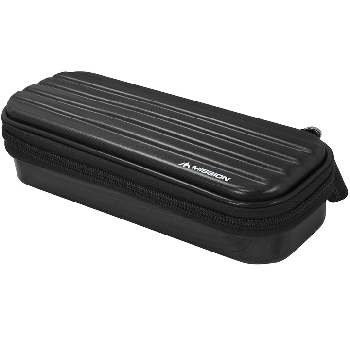 Mission Darts ABS-1 | Slimline Dartkoffer mit metallischem ABS Schwarz, Schwarz