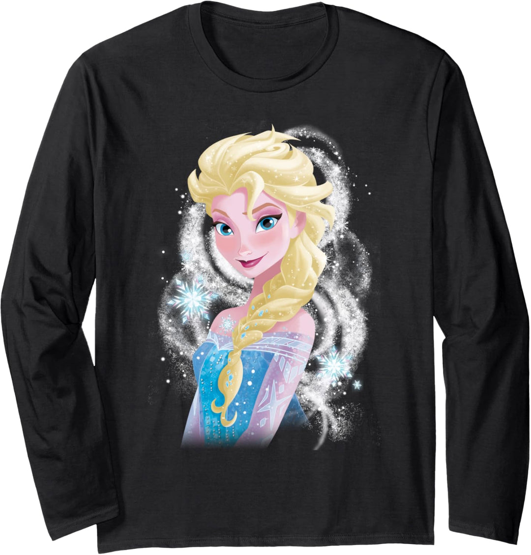 Disney Frozen Elsa Ice Swirl Portrait Langarmshirt
