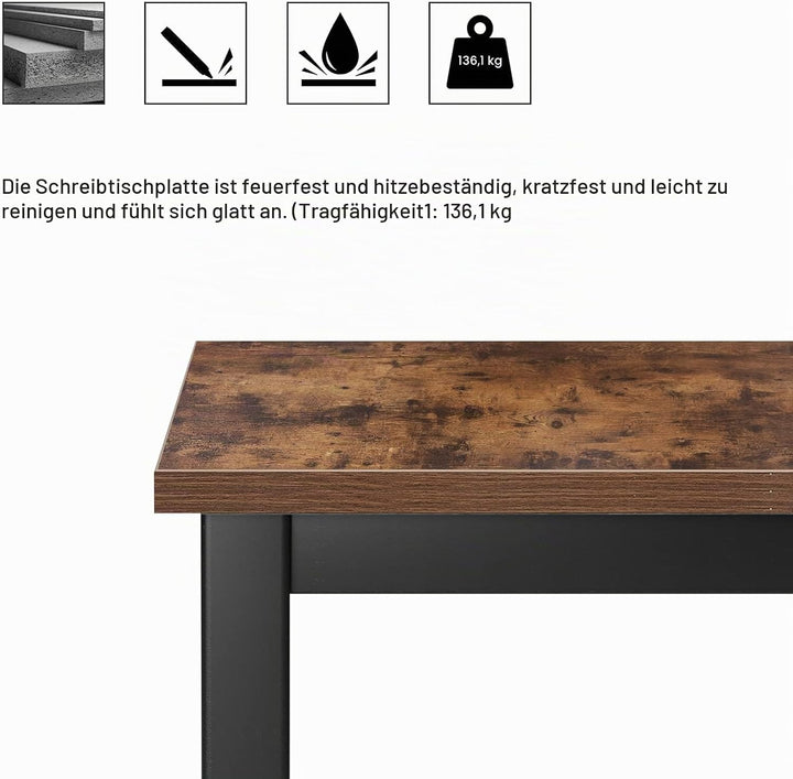 sogesfurniture Schreibtisch Computertisch Büromöbel PC Tisch, Stabil Bürotisch Arbeitstisch Esstisch
