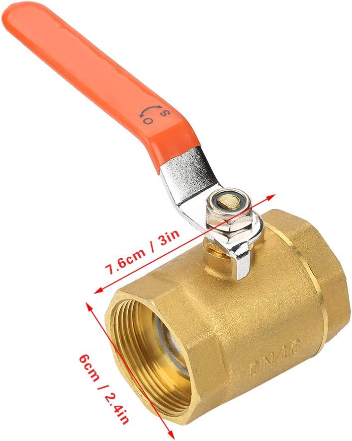 Messing-Kugelhahn DN40 1 1/2 Zoll, Absperr-Innengewinde-Kugelhähne 1,6 MPa Wasser-Luft-Ventile