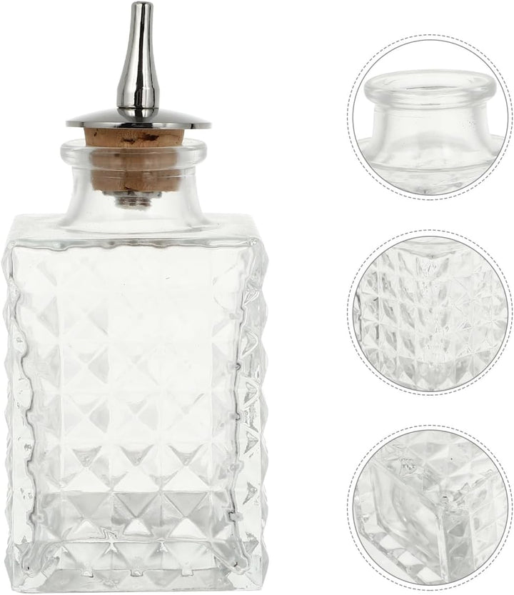 Absinth Glasflasche, Bitterflasche Bittertropfen Glaglas Dasher- Flaschen Bitterspender Mit Dash Whi