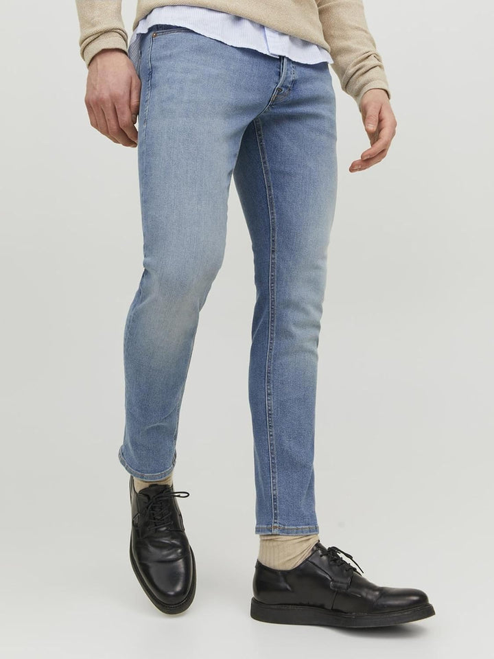JACK & JONES Male Slim Fit Jeans JJIGLENN JJORIGINAL MF 770 Slim Fit Jeans 30W / 32L Blue Denim, 30W