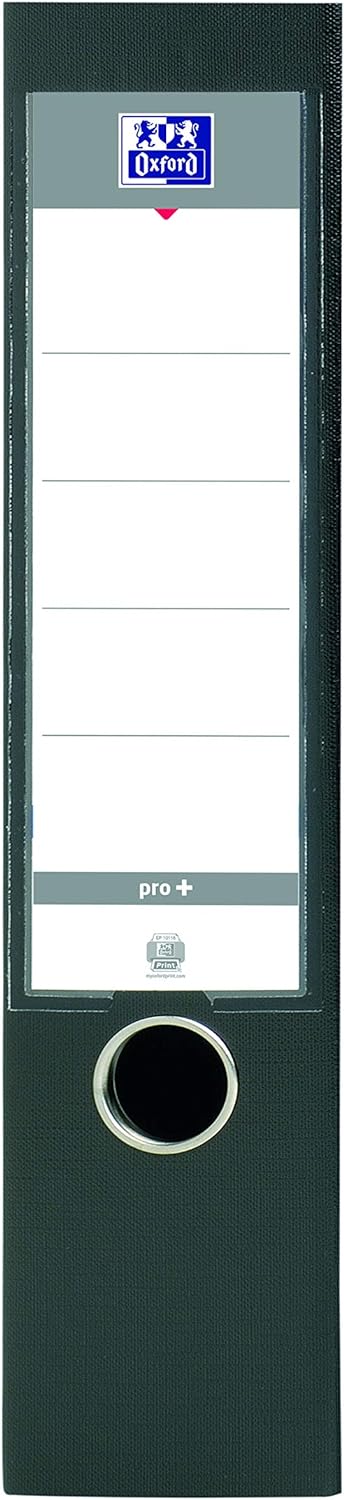 Oxford Smart Pro+ Ordner A4 80 mm PP/PP Schwarz 10er Stück, Schwarz