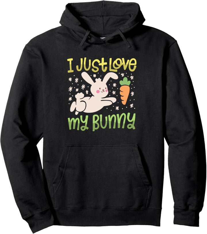 Ich liebe einfach mein Häschen niedlich Kaninchen lustige Pullover Hoodie