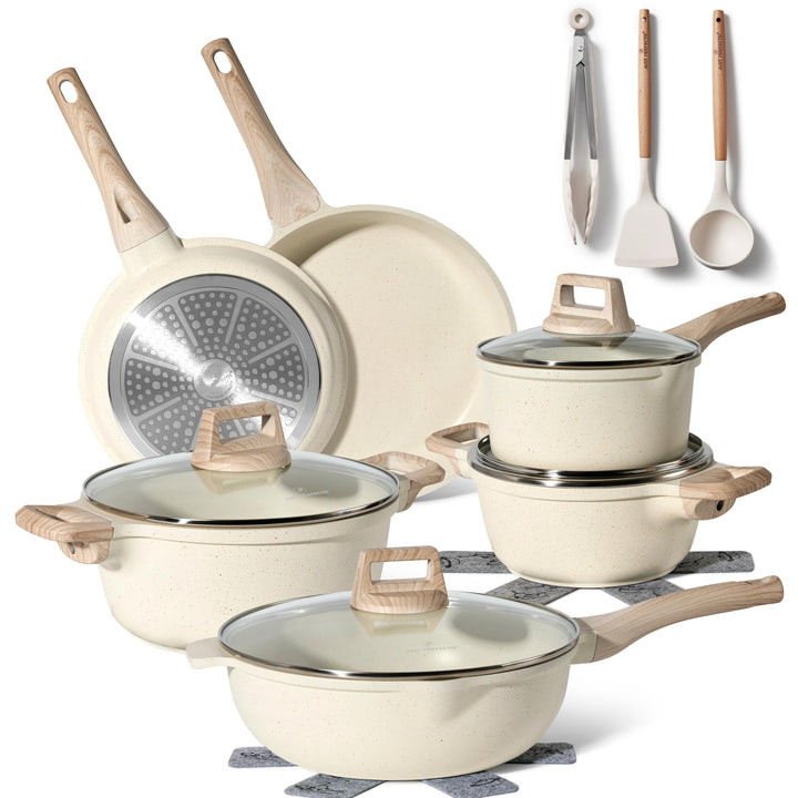 JUST PERFECTO Induktions Töpfe Set 15 pcs - Pfannenset mit deckel - Induktions Töpfe Set - töpfe & p